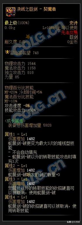 DNF110级装备搭配指南，聚焦特定技能强化-图2